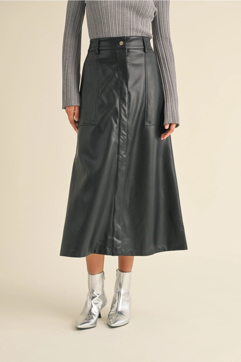 Lulu Faux Leather Skirt