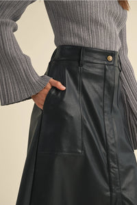 Lulu Faux Leather Skirt