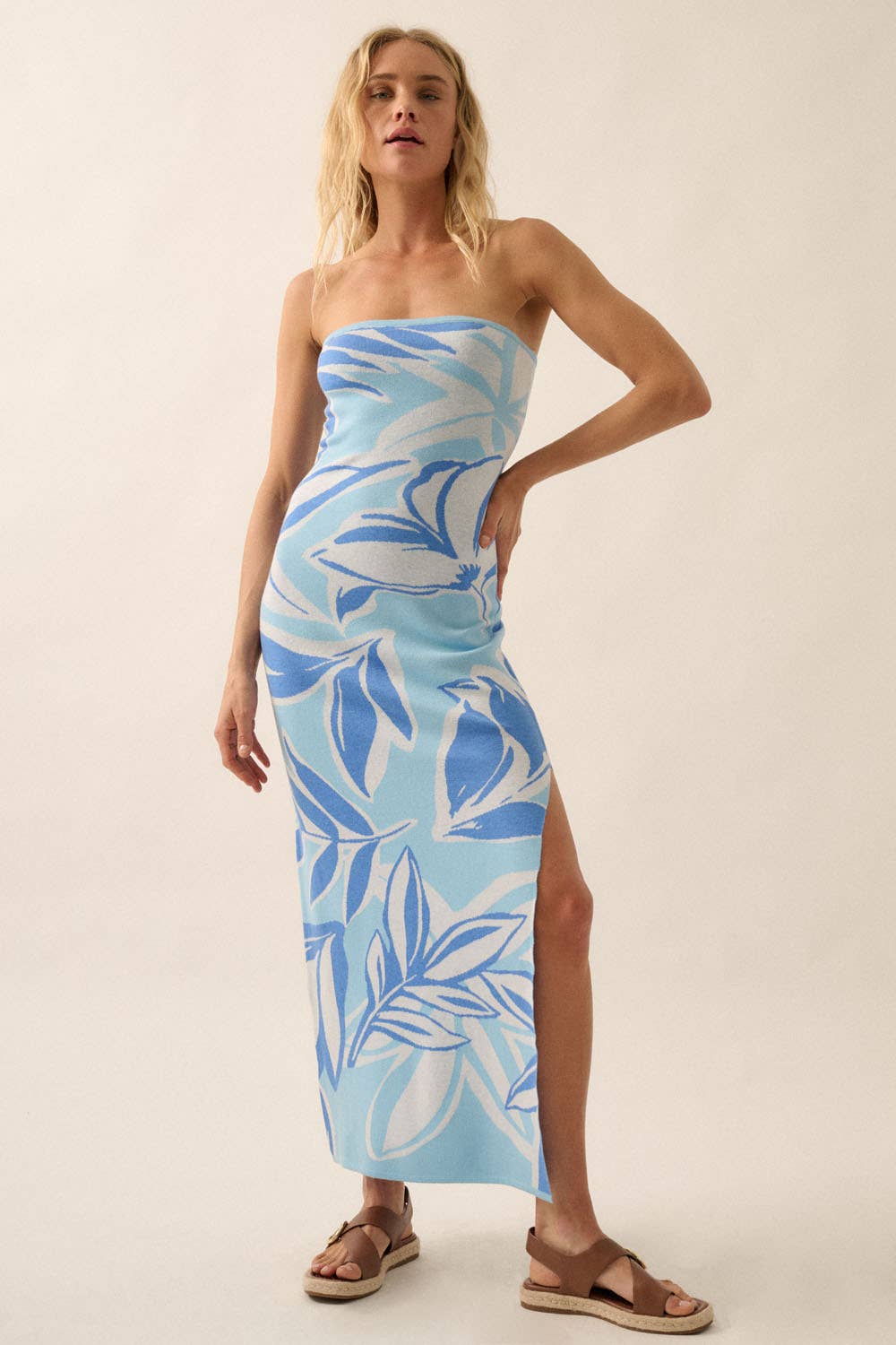 Bluebell Floral Maxi Sweater Dress