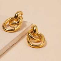 18K Gold Plated Post Earrings