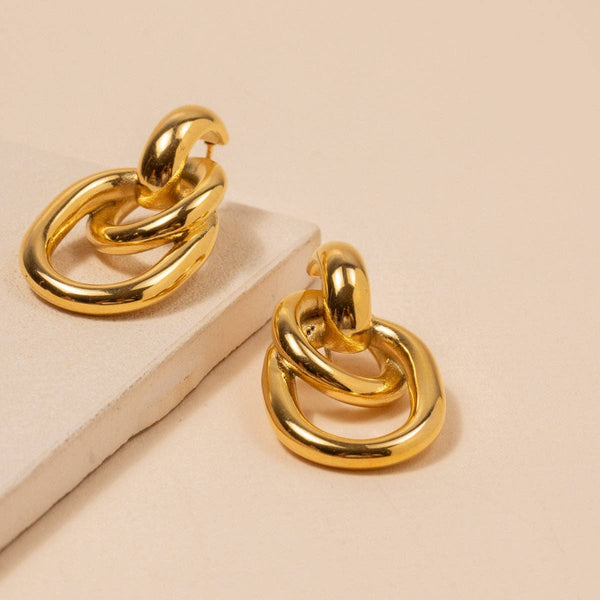 18K Gold Plated Post Earrings