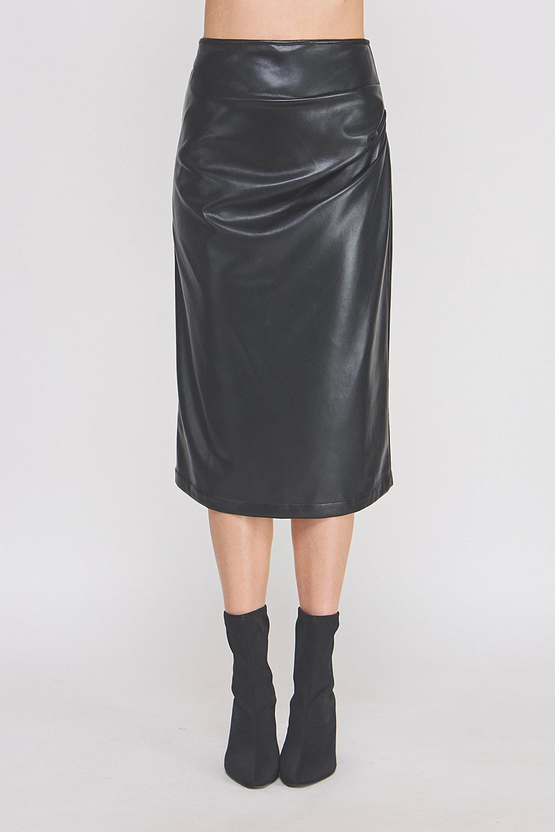 Roxie Leather Midi Skirt