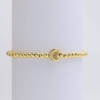 Bubble Initial Bead Bracelet