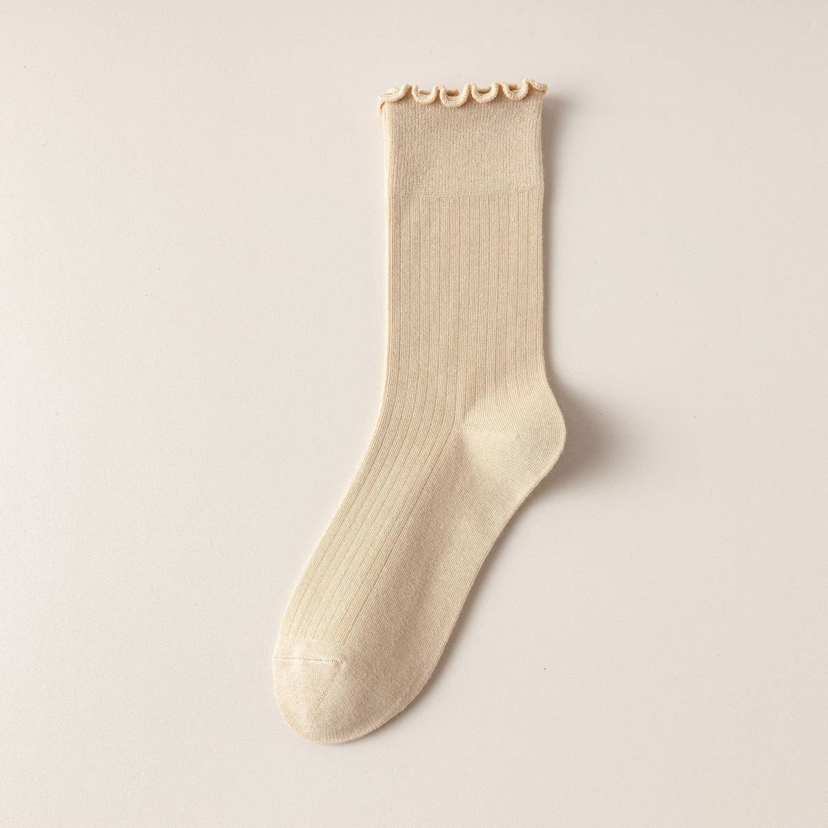 Mid Calf Frilly Sock