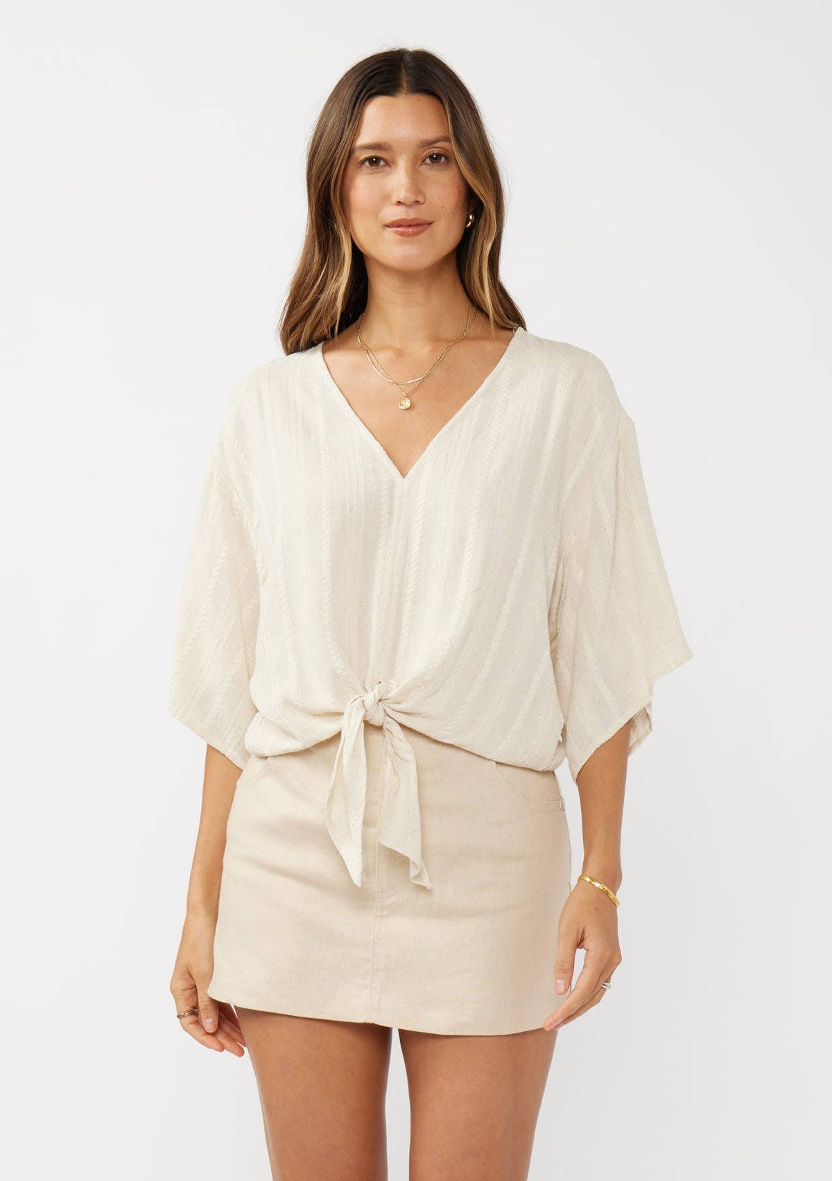 Kelli Tie Front Blouse