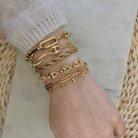 Coffee Bean Bracelet Gold Filled