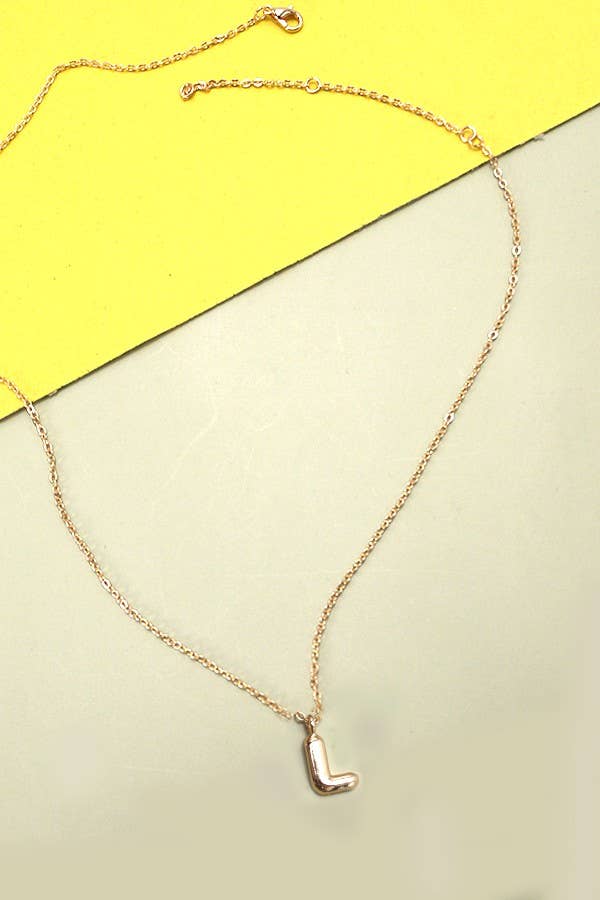 Bubble Initial Necklace