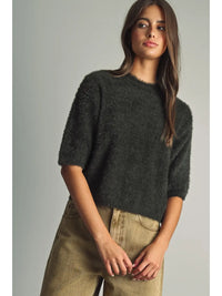 Angie Fuzzy Sweater Top