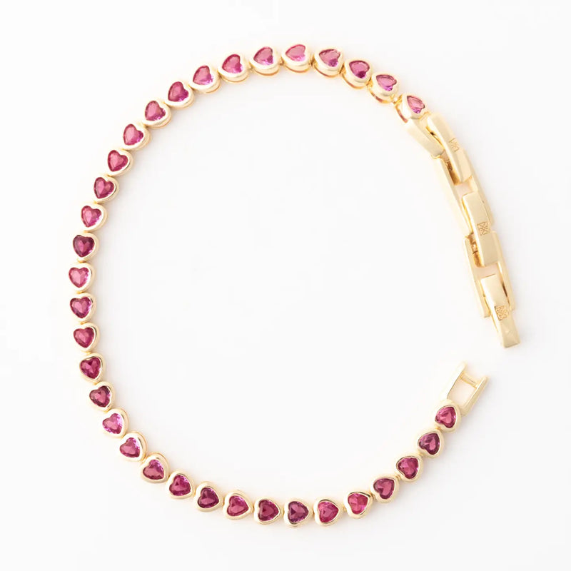 Lucia Heart Tennis Bracelet