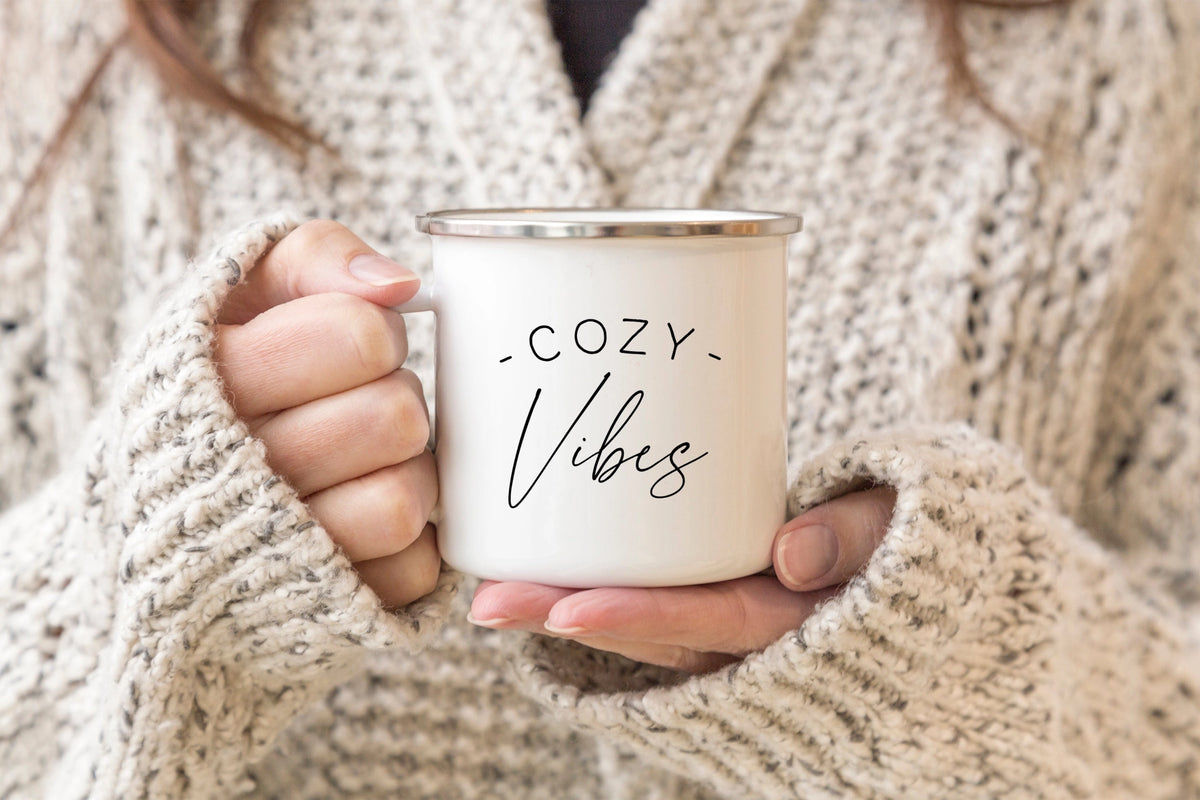 Cozy Vibes Enamel Mug