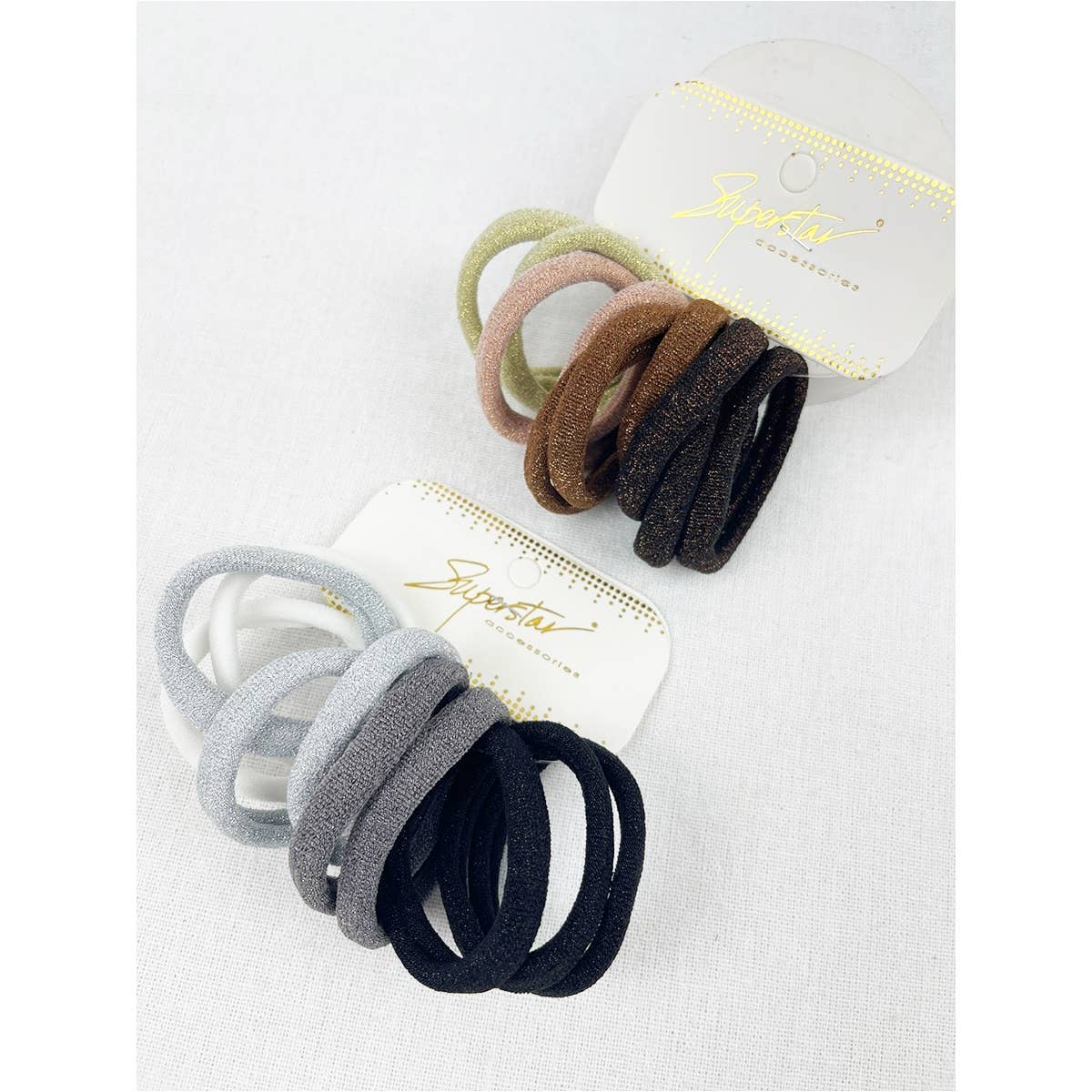 Glitter Hair Tie Set- 11 Pcs