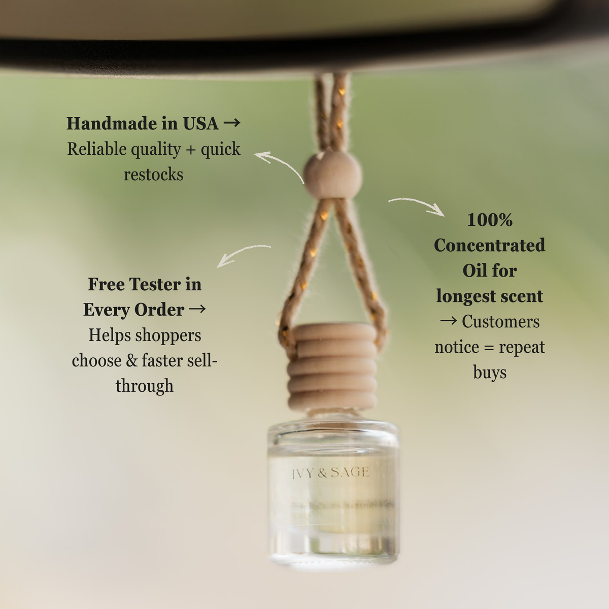 Warm Cashmere Car Diffuser – Vanilla & Jasmin