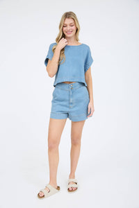 Mallie Chambray Top