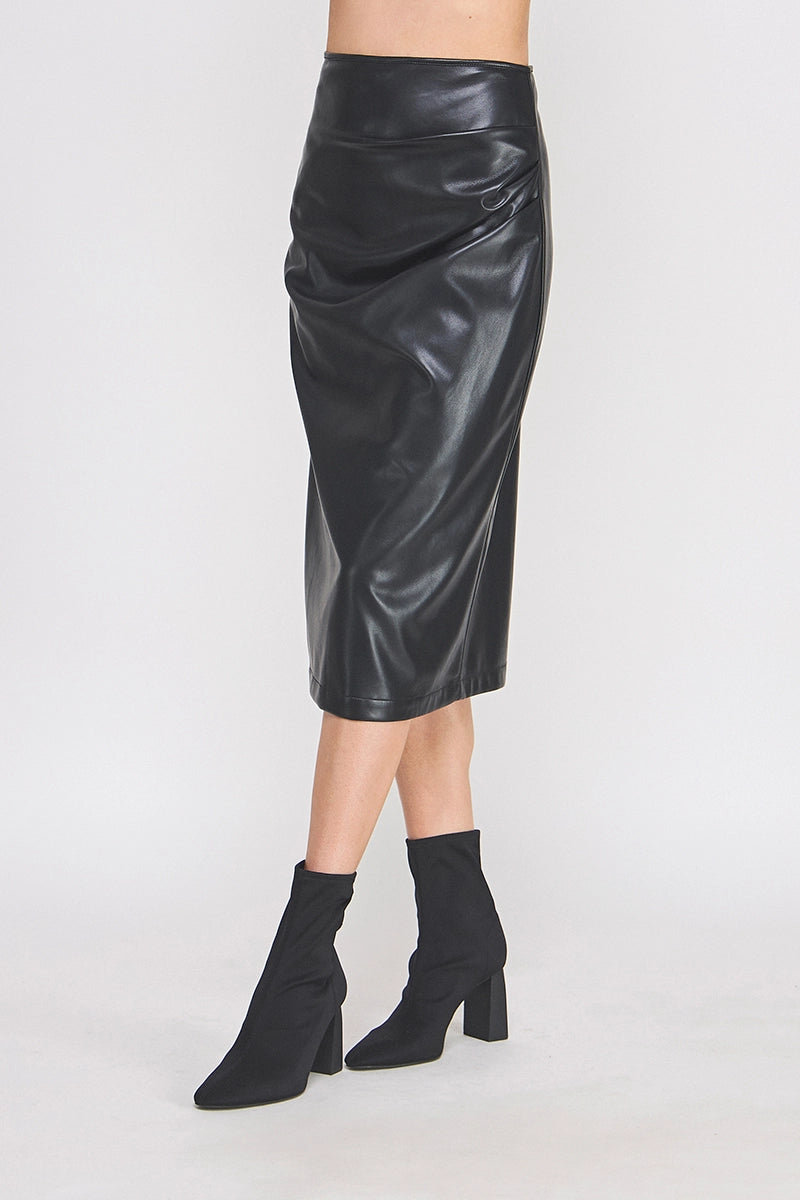 Roxie Leather Midi Skirt