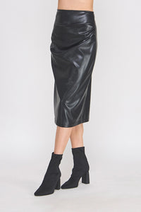 Roxie Leather Midi Skirt