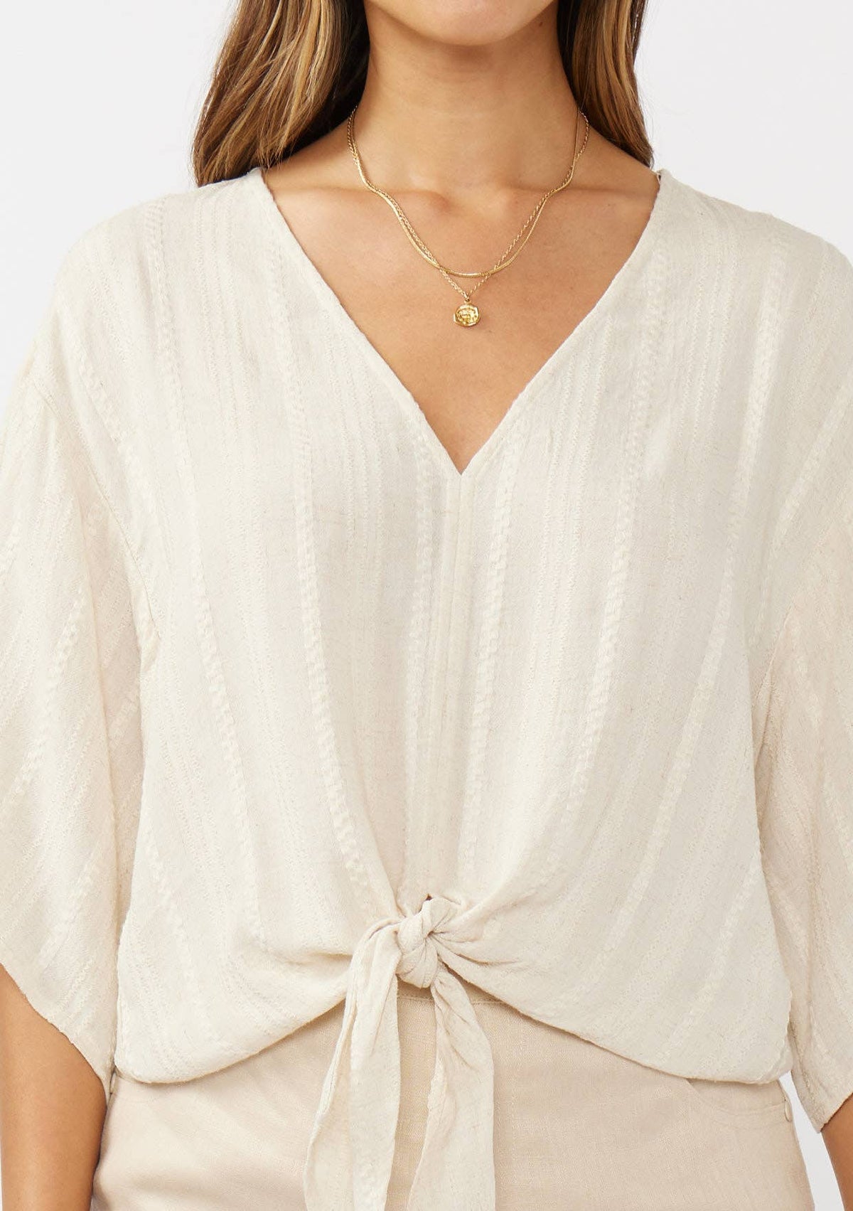 Kelli Tie Front Blouse