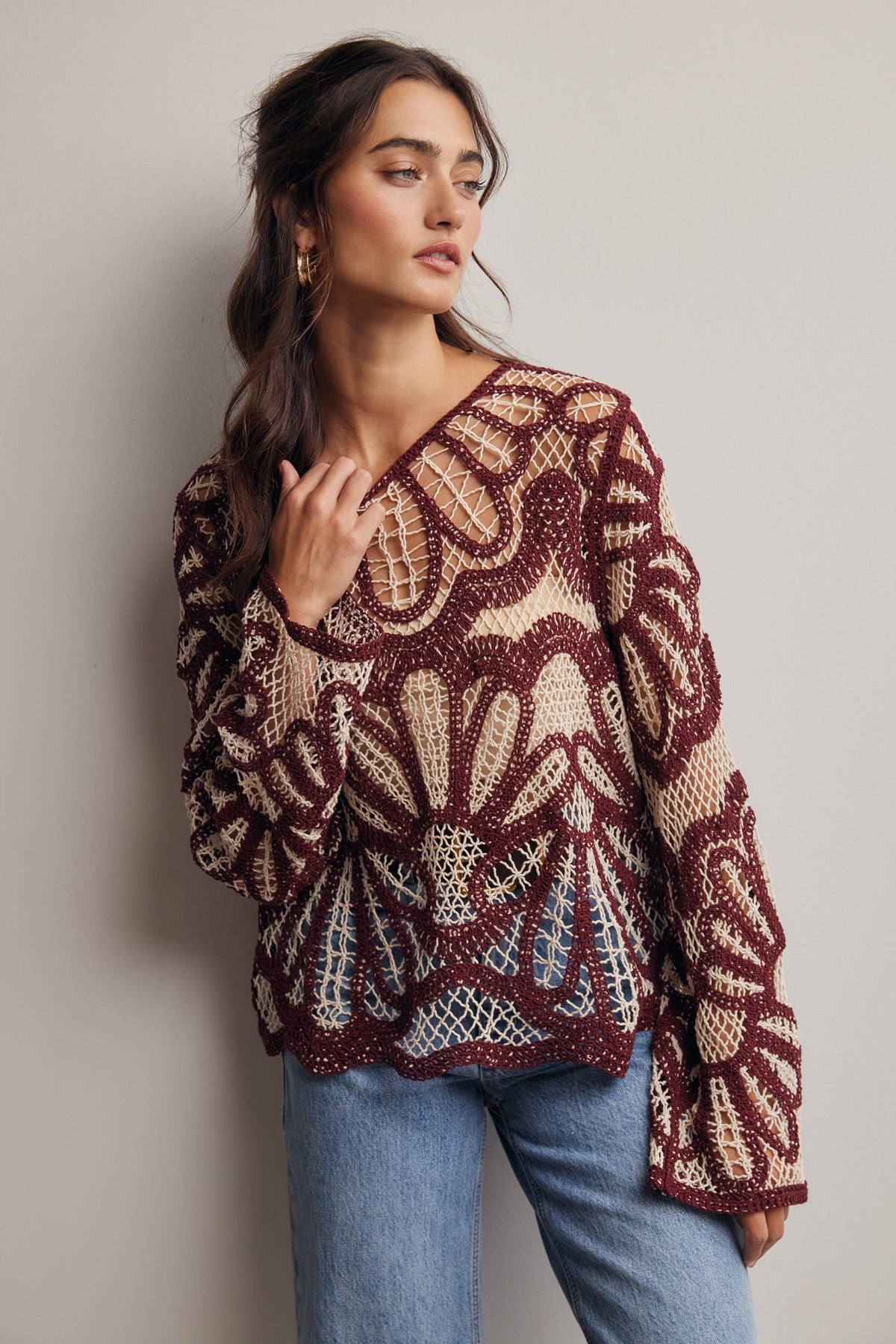 Crystal Crochet Sweater