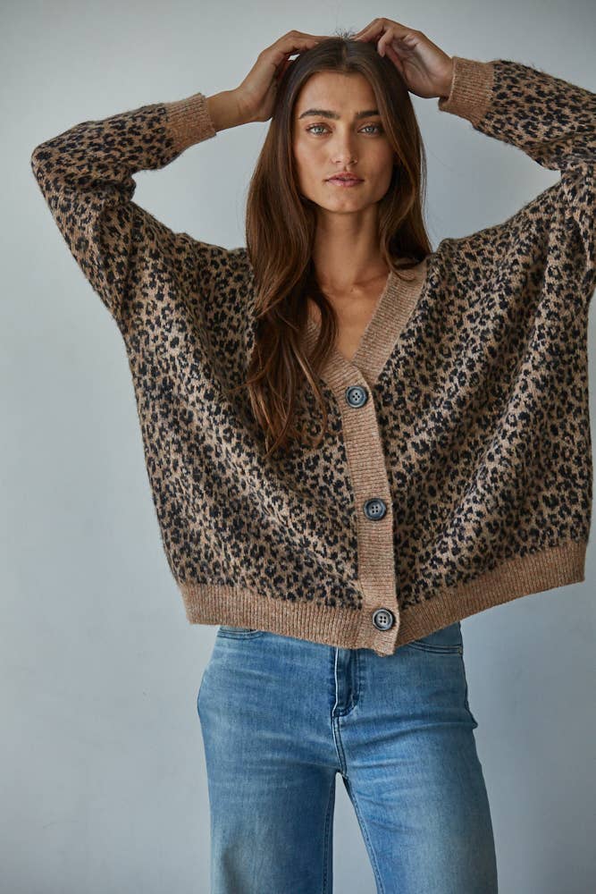 Cheetah Print Cardigan