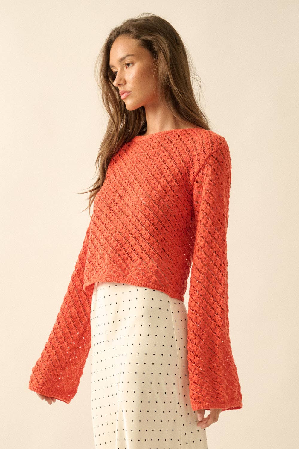 Emma Crochet Knit Sweater