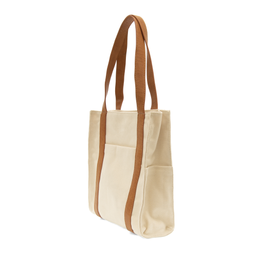 Nicola Cream Canvas Tote