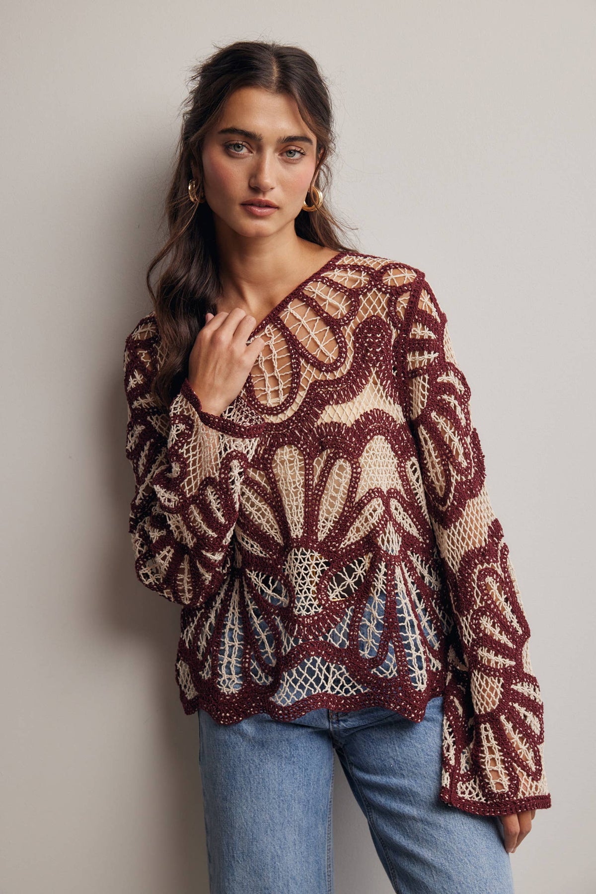 Crystal Crochet Sweater