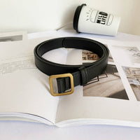 Retro Belt With Square Buckle