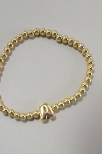 Bubble Initial Bead Bracelet