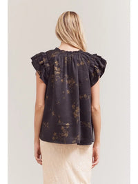Perry Ruffle Sleeve Blouse