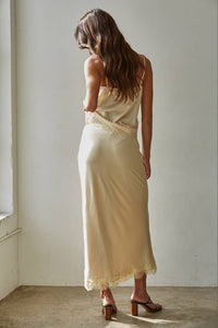 Yarrow Satin Lace Top