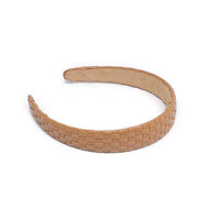 Embossed Woven Vegan Leather Headband