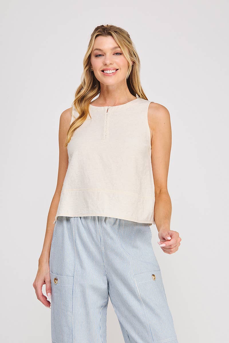 Abi Linen Tank Top