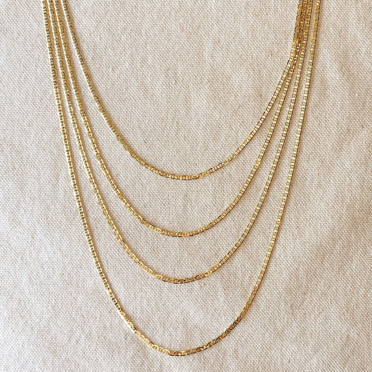 Flat Mariner Necklace Gold Filled