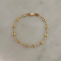 Coffee Bean Bracelet Gold Filled