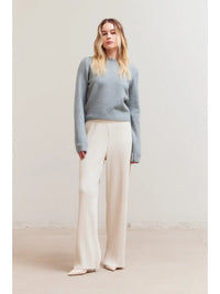 Basic Crewneck Sweater | Lightweight Cotton Crewneck Knit for Women