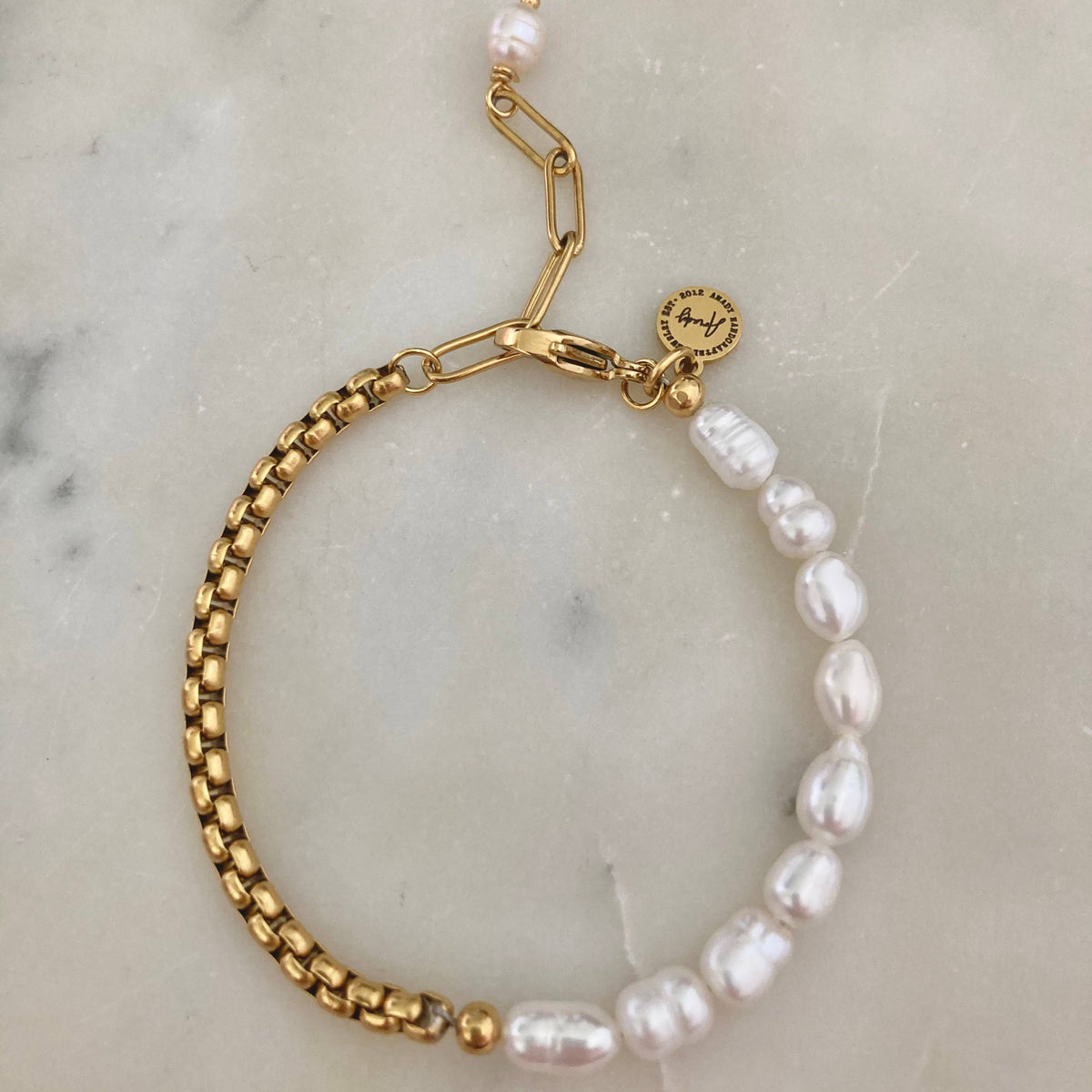 Pearls Bracelet Gold Plated