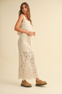 Flower Crochet Knitted Skirt