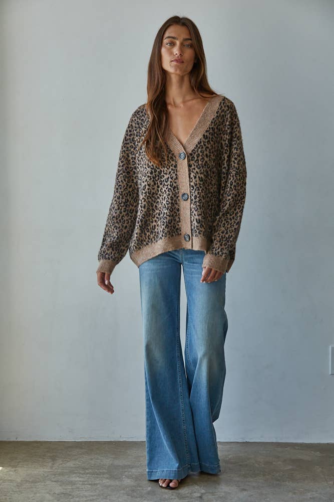Cheetah Print Cardigan