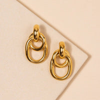18K Gold Plated Post Earrings