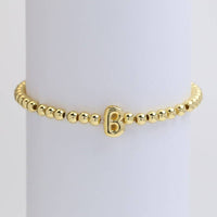 Bubble Initial Bead Bracelet