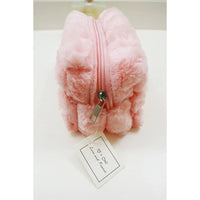 Faux Fur Quilted Cosmetic Pouch