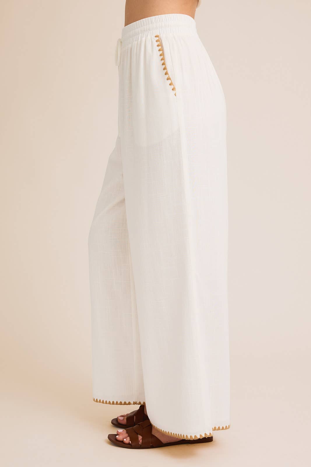 Claudine Linen Wide Leg Pants