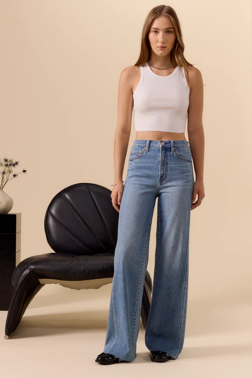 Far Out High Rise Wide Leg - Make Believe