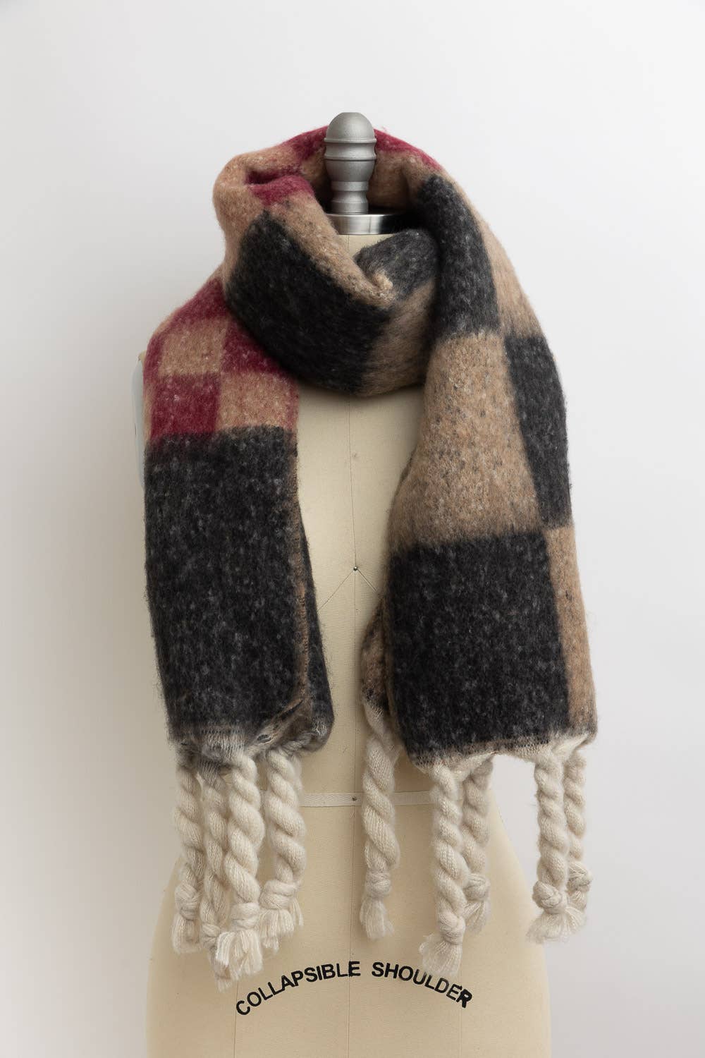 Checkered Oversized Scarf
