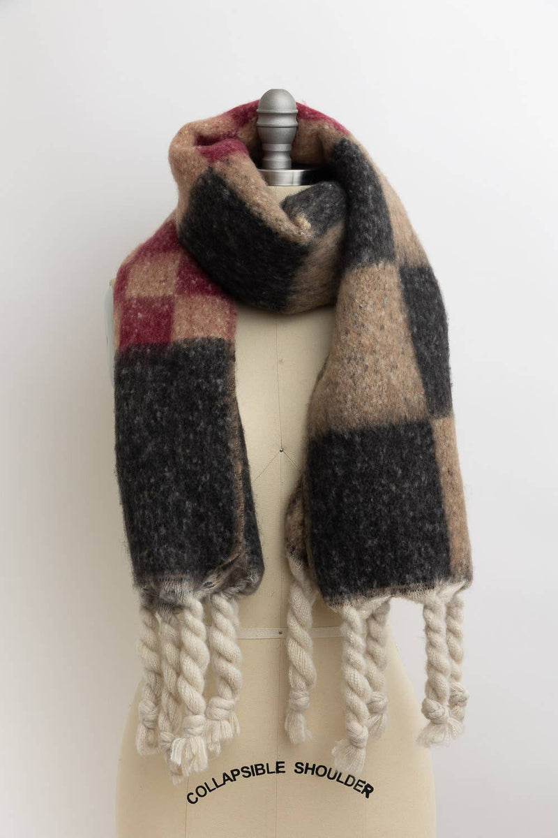 Checkered Oversized Scarf