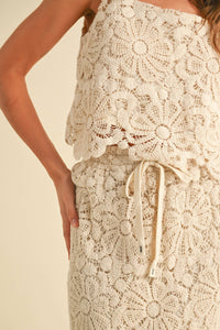 Flower Crochet Knitted Skirt