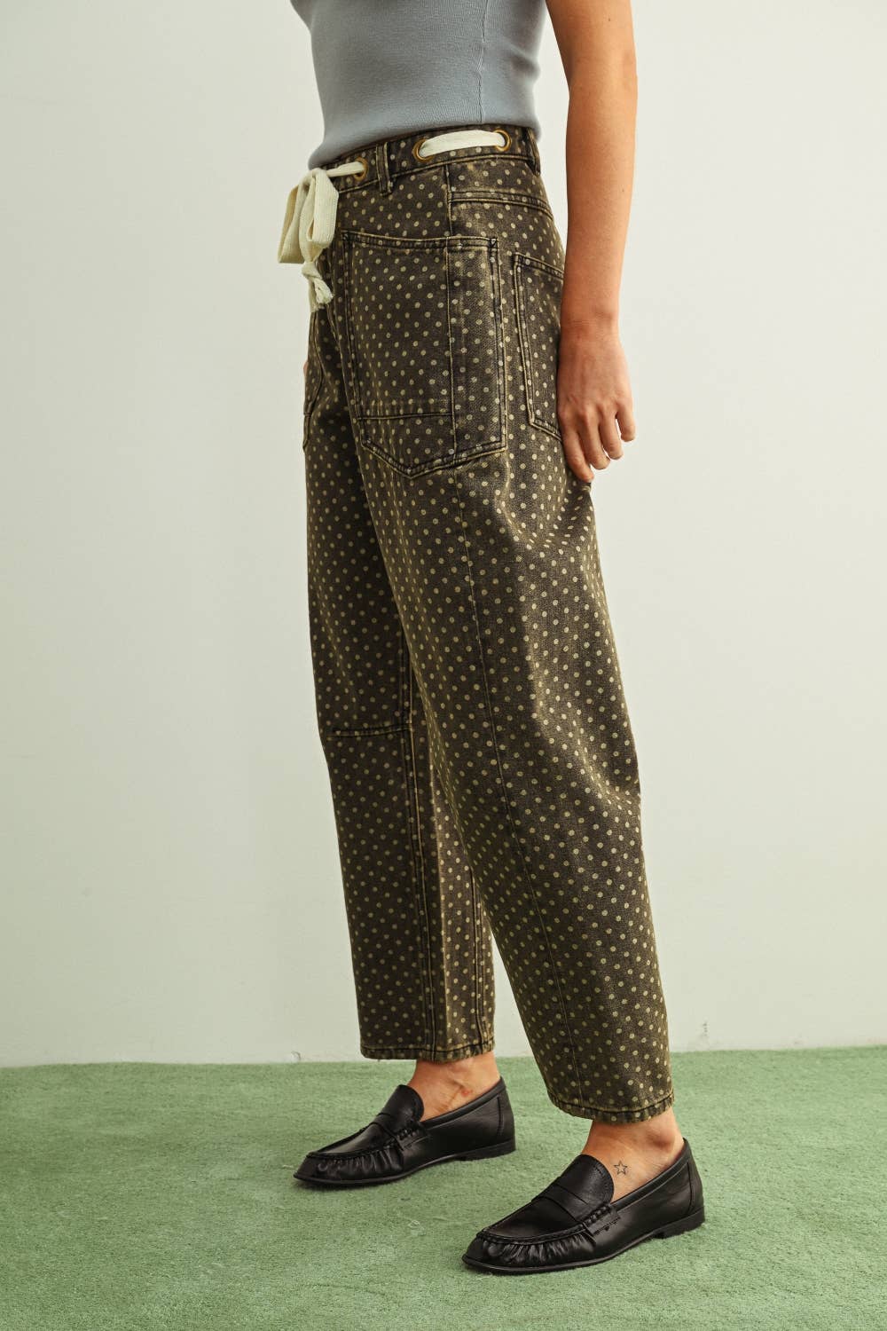 Bailey Polka Dot Barrel Jeans