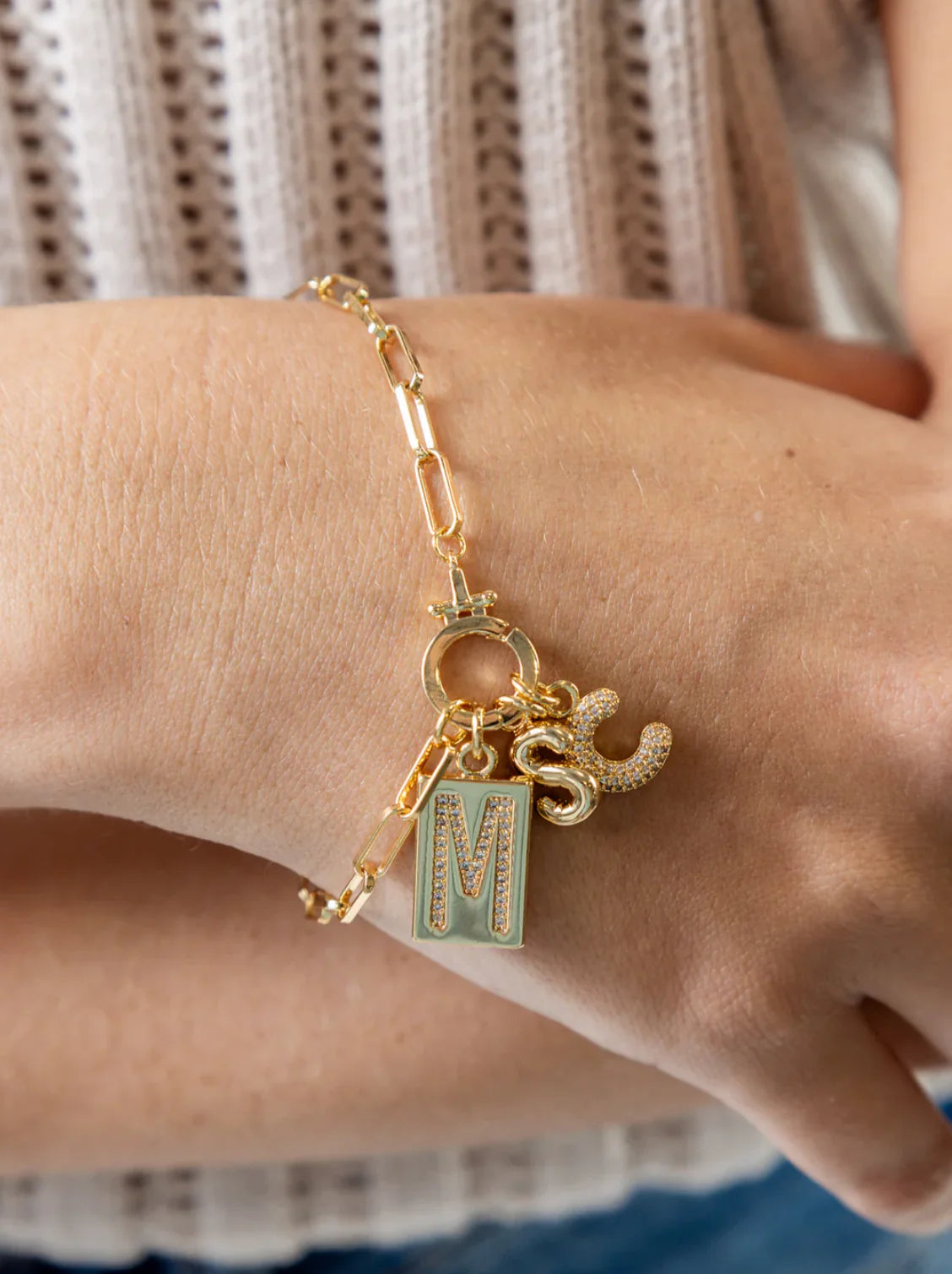 Thea Charm Bar Bracelet