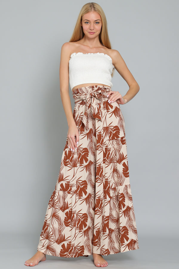 The Sienna | High-Waisted Smocked Wide Leg Palazzo Pants