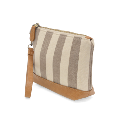 Awning Stripe Canvas Wristlet