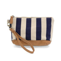 Awning Stripe Canvas Wristlet